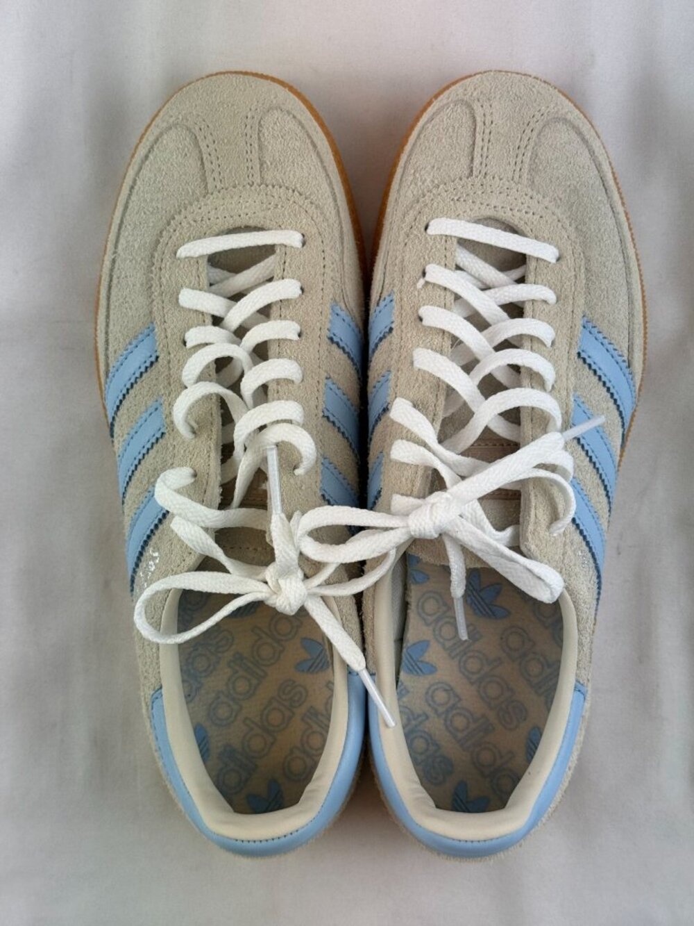NEW Adidas Originals Handball Spezial W Alumina Clear Sky Womens 7US Casual Shoe - Picture 4 of 9
